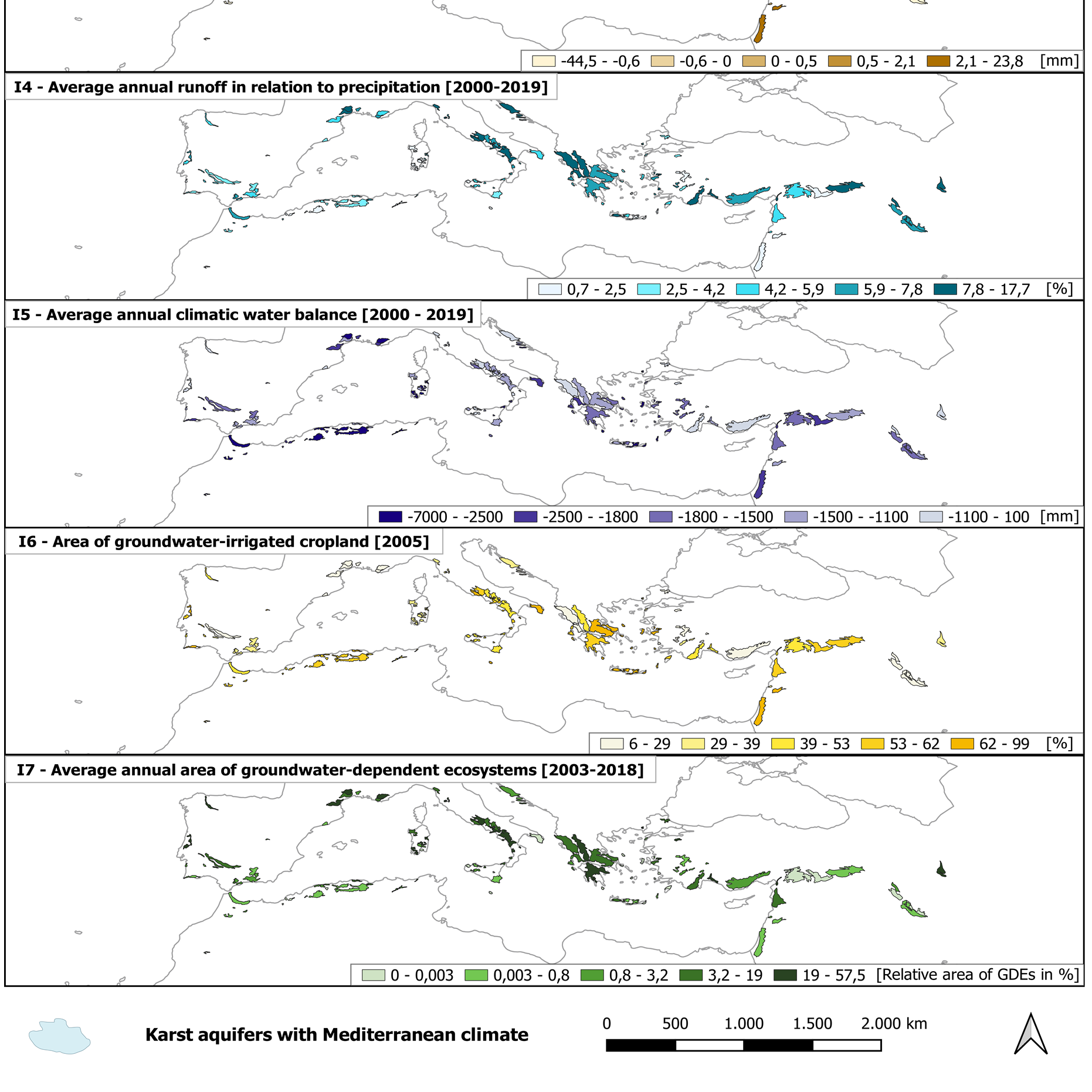 Overview of maps of indicators