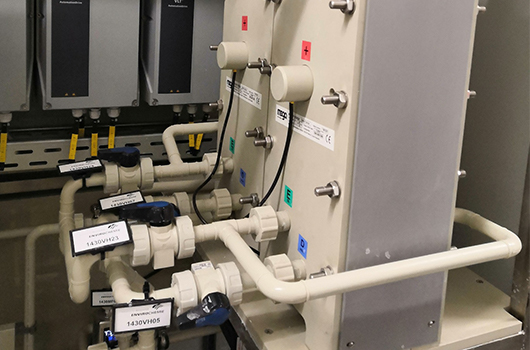 Electrodialysis modules of the industrial wastewater desalination pilot plant