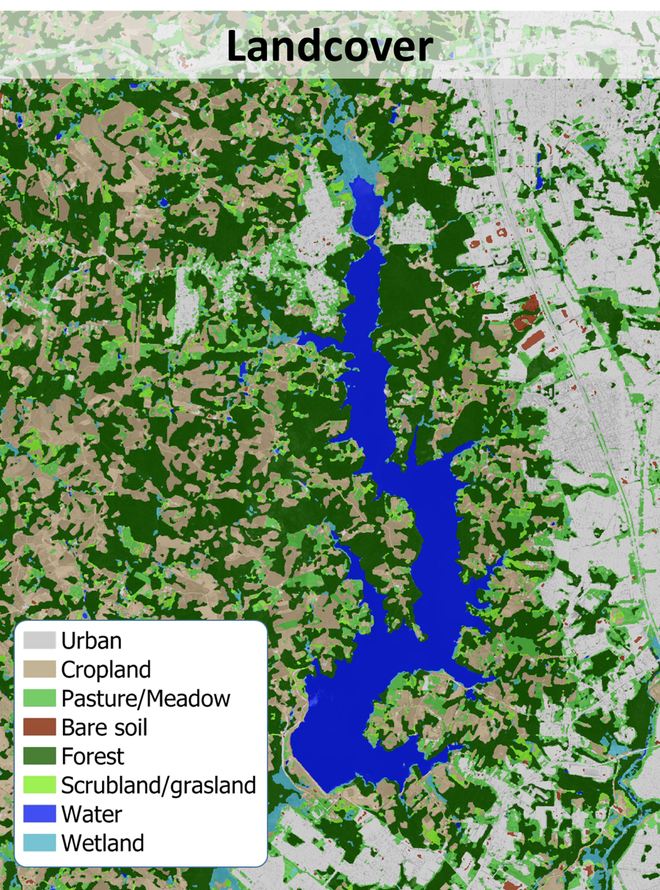 Result of a land cover classification in the area of the Passauna reservoir in the Brazilian state of Paraná for 2018 based on Sentinel-2 © EFTAS Fernerkundung Technologietransfer GmbH