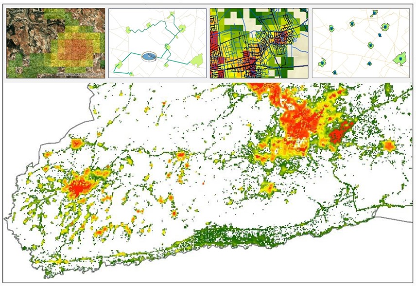 Large Map: Basic principle of wastewater potential analysis and cost estimation of required wastewater infrastructures using the "SWAMP" approach. 