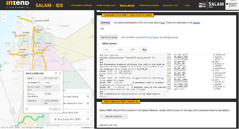 Screenshot from the decision-support tools