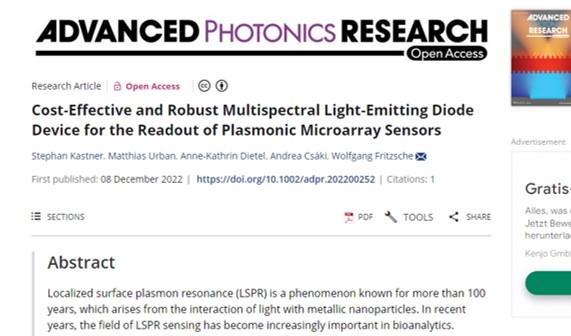 Paper-Cover in Advanced Photonics Research