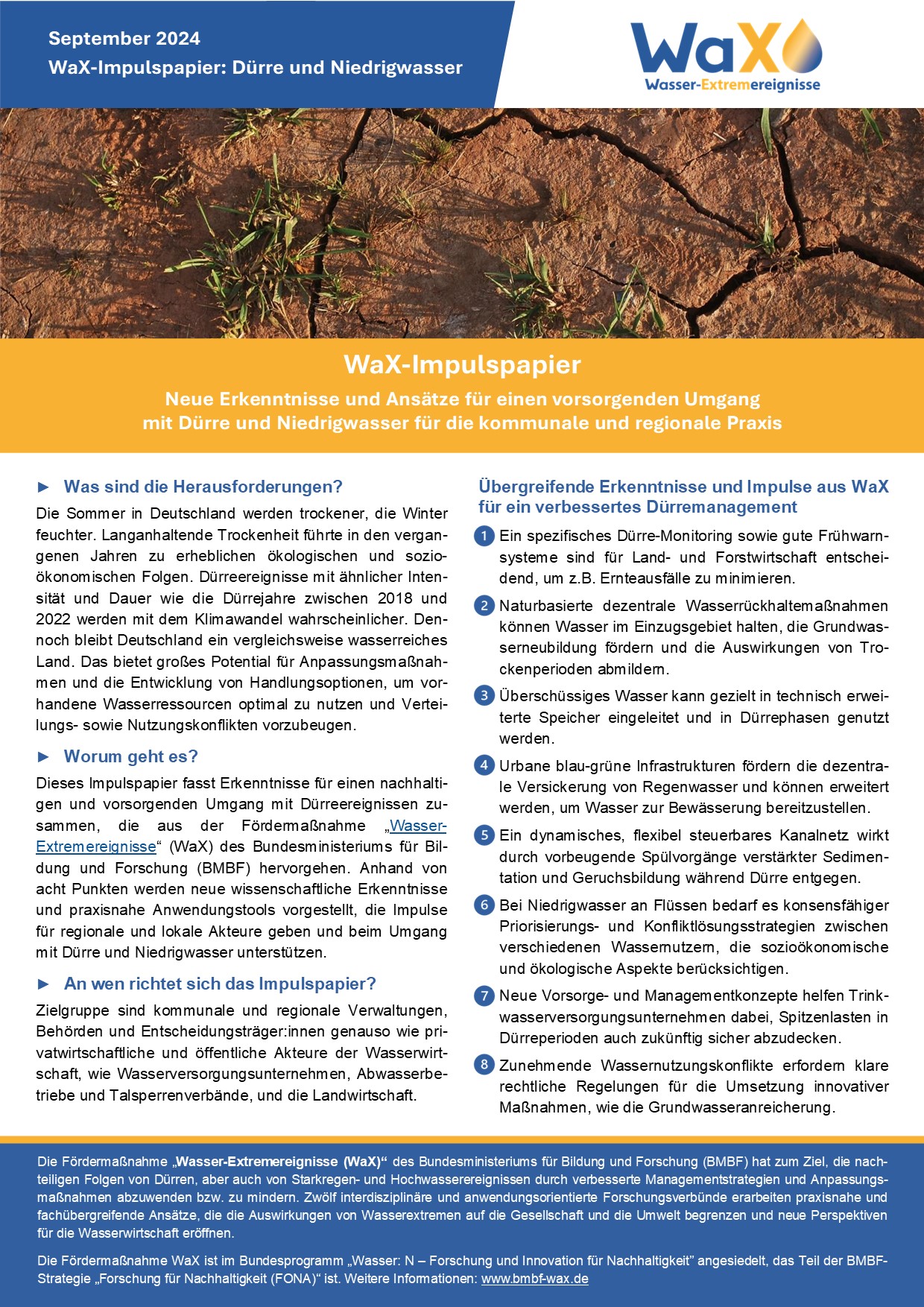 WaX Discussion Paper: Drought and low flow