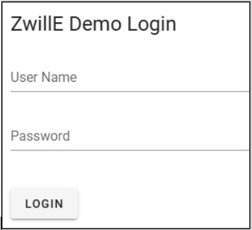 Zwille Demo Login: User Name, Passwort, Login-button